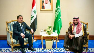 رئيس-مجلس-الوزراء-السيد-محمد-شياع-السوداني-يلتقي-ولي-العهد-السعودي-في-الدوحة